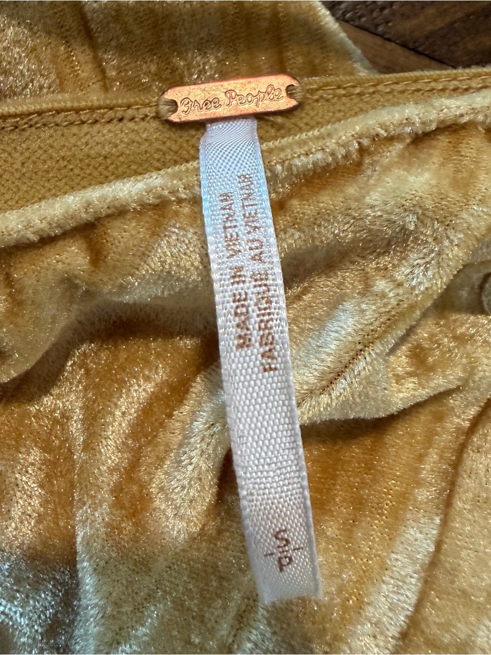 Free People Hay There Noa Velvet Slip Maxi Skirt in a gold yellow - Picture 6 of 9